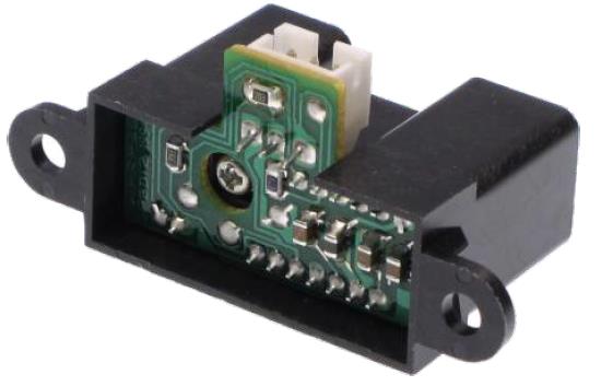 2.1.1.2 Sensor infravermelho menor Sensor Sharp de distância analógico Infravermelho GP2Y0S02YK0F. Este sensor opera em uma tensão de 5.