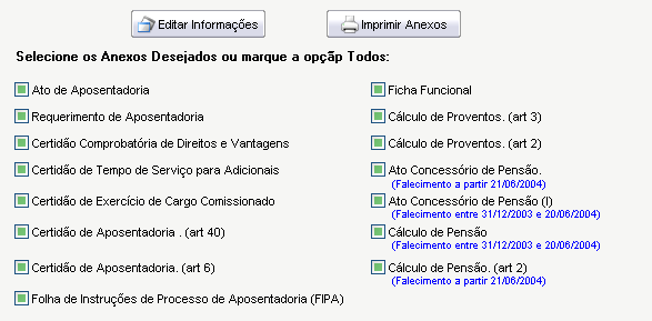 Neste momento você poderá editar as informações que constaram nos relatórios, clicando no botão Editar Informações.