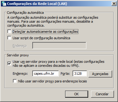 Clicar em Configurações da LAN