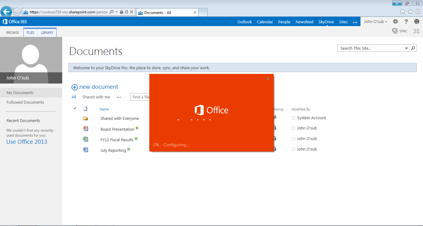 Log to Office 365 from any browser and get access to your email, calendar, people, newsfeeds, sites & documents Word Web App opens by