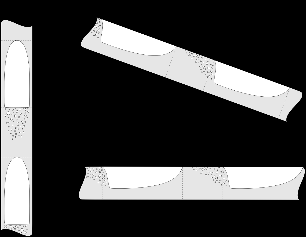 22 Figura 4 - Representação esquemática do escoamento em golfadas com pistão aerado Dukler e Hubbard (1975) desenvolveram um modelo através de uma abordagem fenomenológica, que teve grande