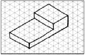 63 1a fase - Esboce a perspectiva isométrica do prisma auxiliar utilizando as medidas aproximadas do comprimento, largura e altura do prisma com rebaixo.