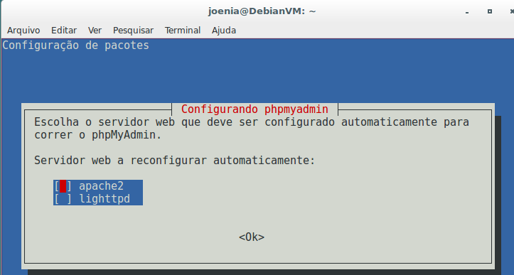 3.8 MySQL + PHPMyAdmin 3.8.1 INSTALAÇÃO Apt-get