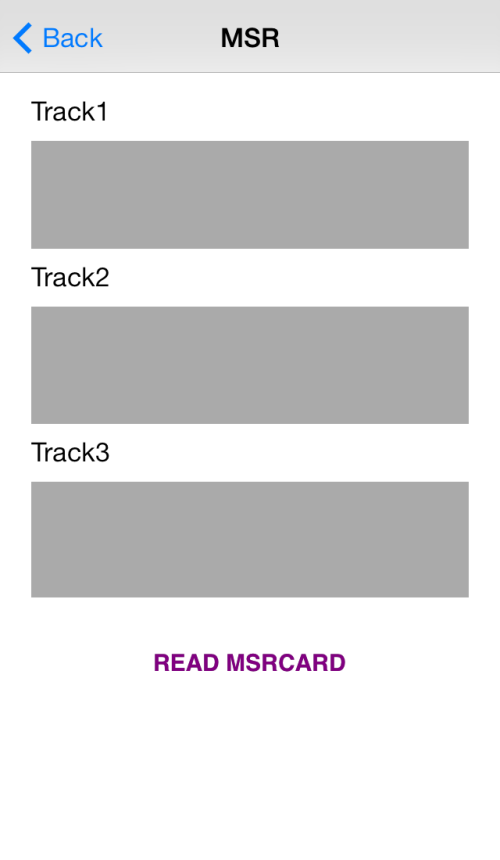 4) MSR - Leia o cartão MSR.
