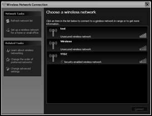 Em seguida aparecerá a figura abaixo, com várias opções disponíveis de rede sem fio.