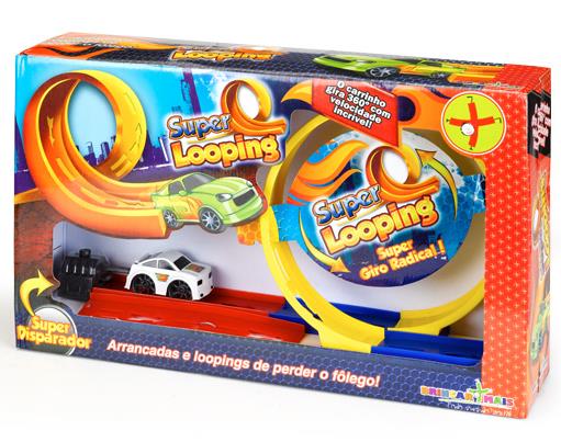 5 a 7 anos - Meninos Super Looping Brincar Mais O carrinho gira 360 com