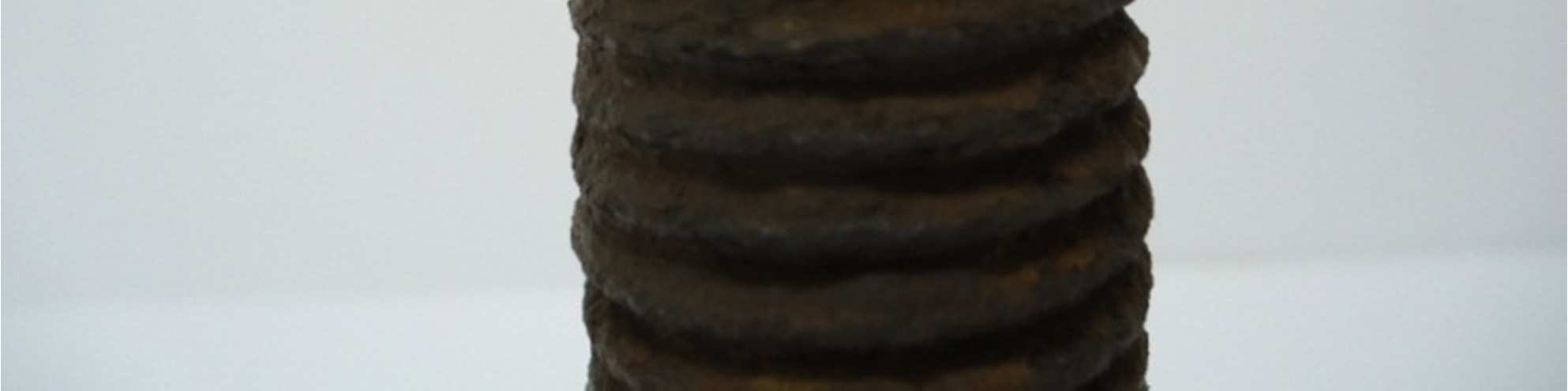 FIGURA 18 Parafuso LOC03: filetes de rosca parcialmente preenchidos com uma mistura de graxa e pós.