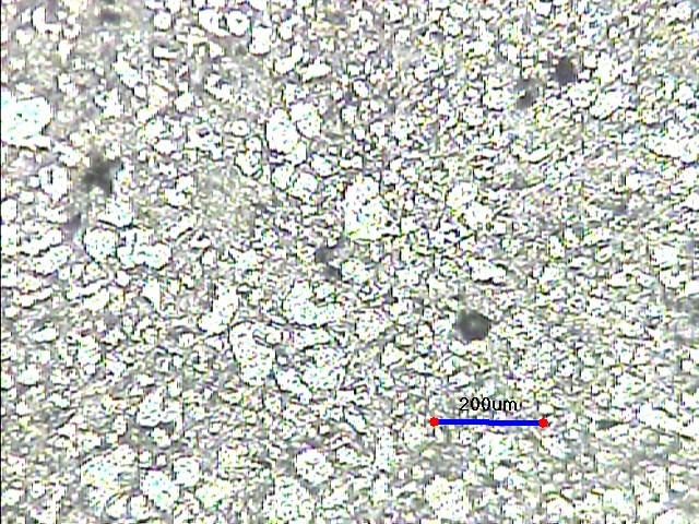 Figura 6. Micrografia de amostra fundida por alta pressão. 5.