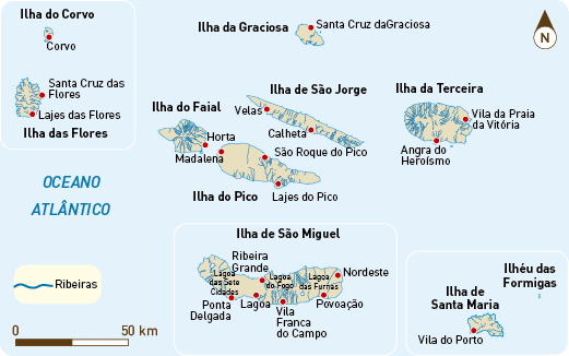 Dinâmica de uma bacia hidrográfica Rede hidrográfica dos arquipélagos Rede hidrográfica dos arquipélagos Dada a pequena dimensão das ilhas, a rede