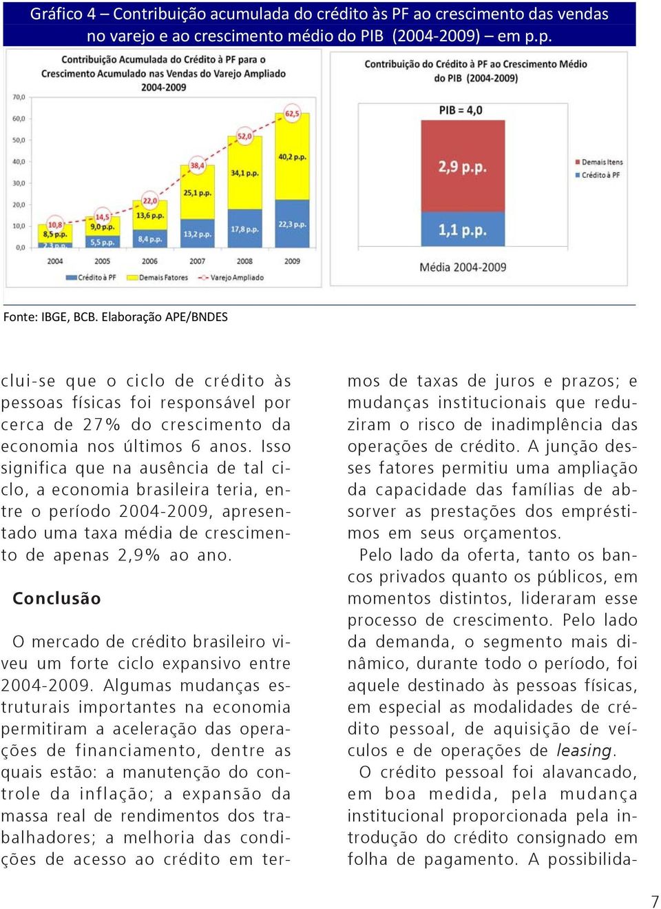 Isso significa que na ausência de tal ciclo, a economia brasileira teria, entre o período 2004-2009, apresentado uma taxa média de crescimento de apenas 2,9% ao ano.