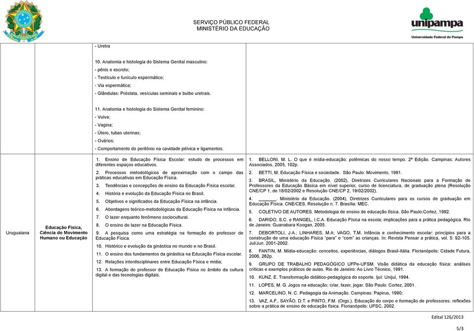 Ensino de Educação Física Escolar: estudo de processos em diferentes espaços educativos. 1. BELLONI, M. L. O que é mídia-educação: polêmicas do nosso tempo. 2ª Edição.