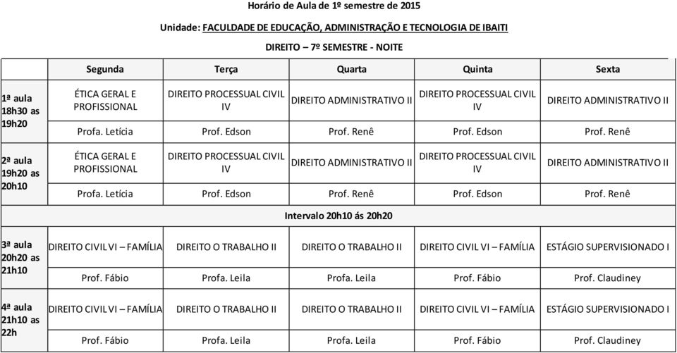 Fábio Profa. Leila Profa. Leila Prof. Fábio Prof.