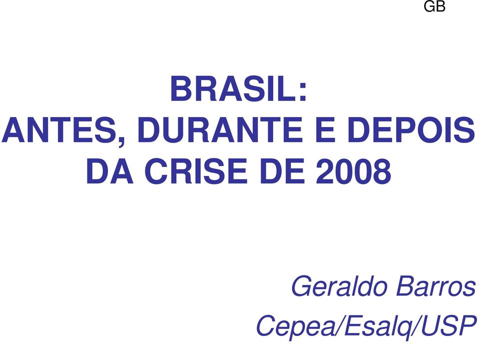 CRISE DE 2008