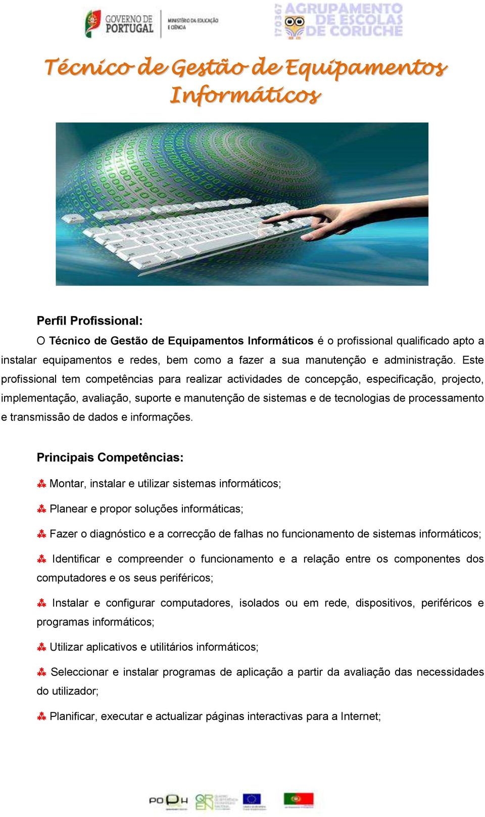 Este profissional tem competências para realizar actividades de concepção, especificação, projecto, implementação, avaliação, suporte e manutenção de sistemas e de tecnologias de processamento e