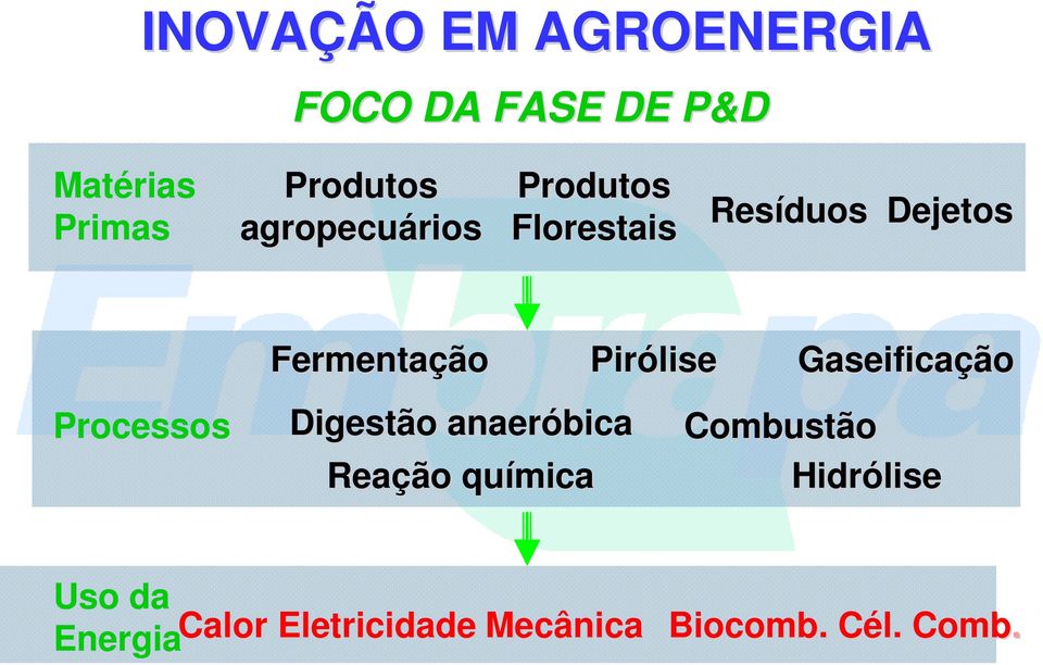 Fermentação Digestão anaeróbica Reação química Pirólise Gaseificação