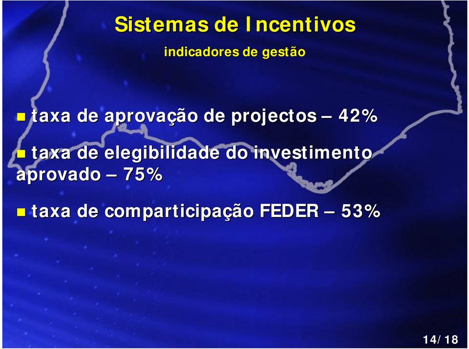 taxa de elegibilidade do investimento