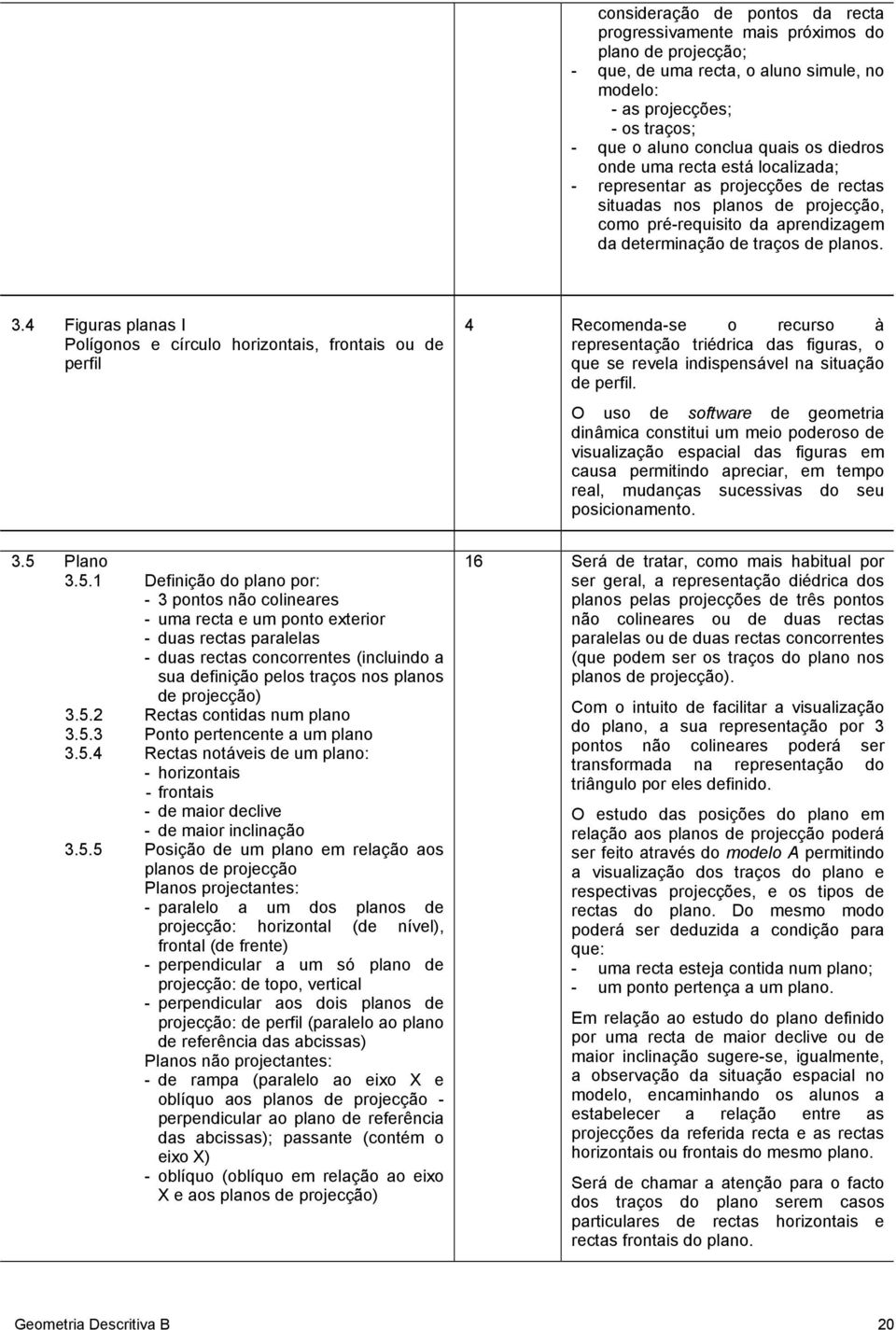 4 Figuras planas I Polígonos e círculo horizontais, frontais ou de perfil 4 Recomenda-se o recurso à representação triédrica das figuras, o que se revela indispensável na situação de perfil.