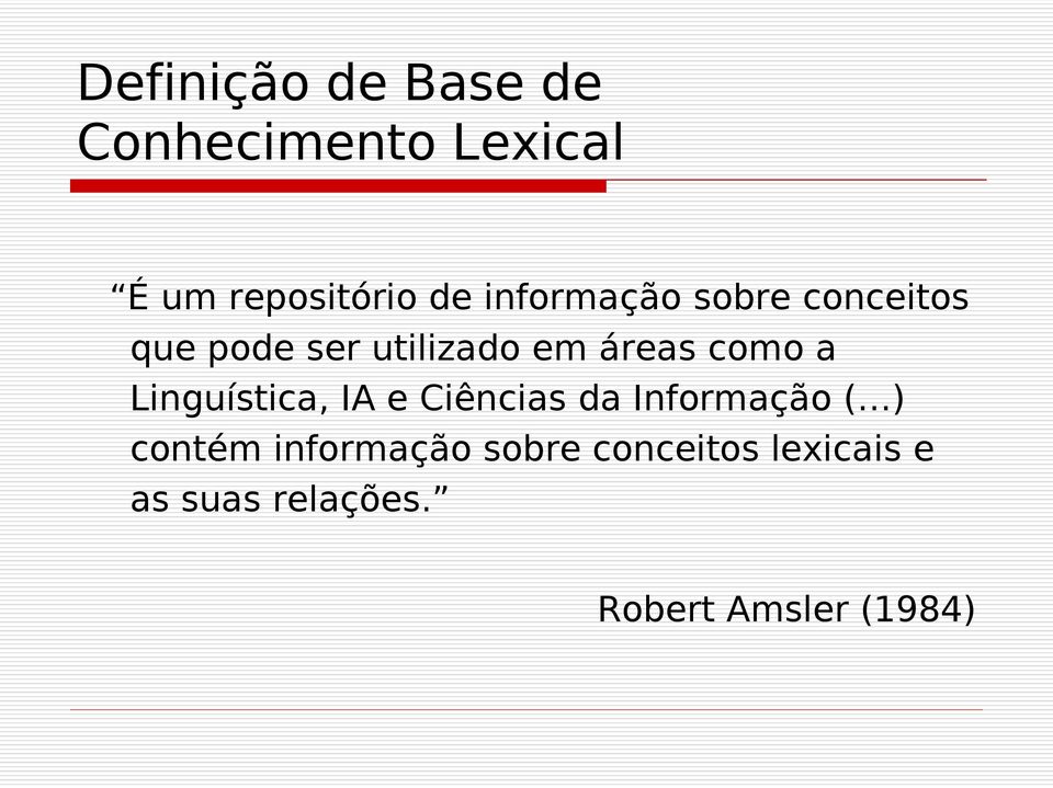 a Linguística, IA e Ciências da Informação ( ) contém