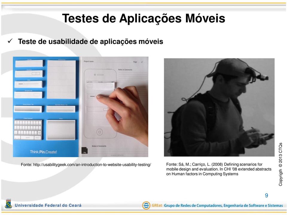 com/an-introduction-to-website-usability-testing/ Fonte: Sá, M.; Carriço, L.