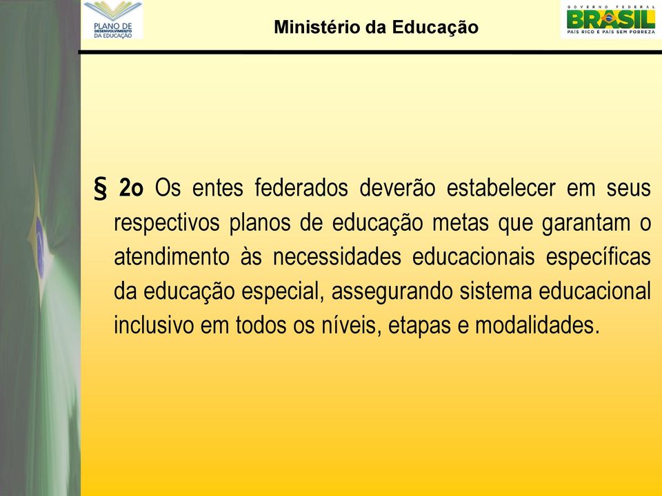 necessidades educacionais específicas da educação especial,