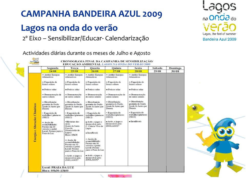 Calendarização