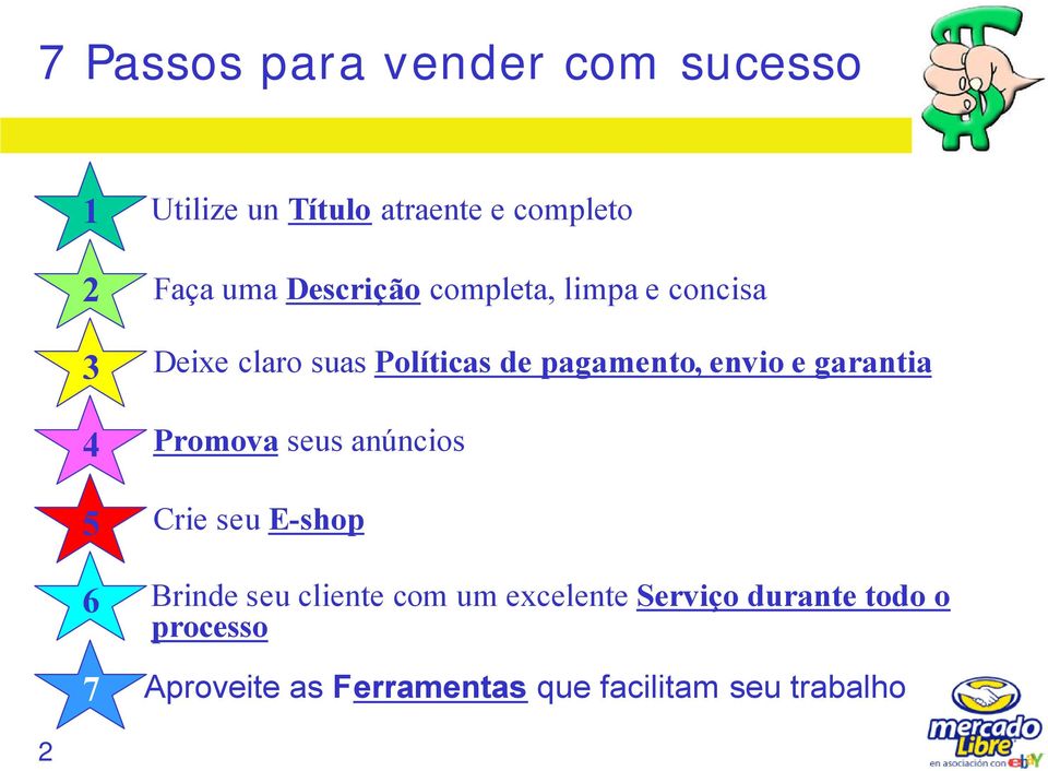 envio e garantia Promova seus anúncios Crie seu E-shop Brinde seu cliente com um