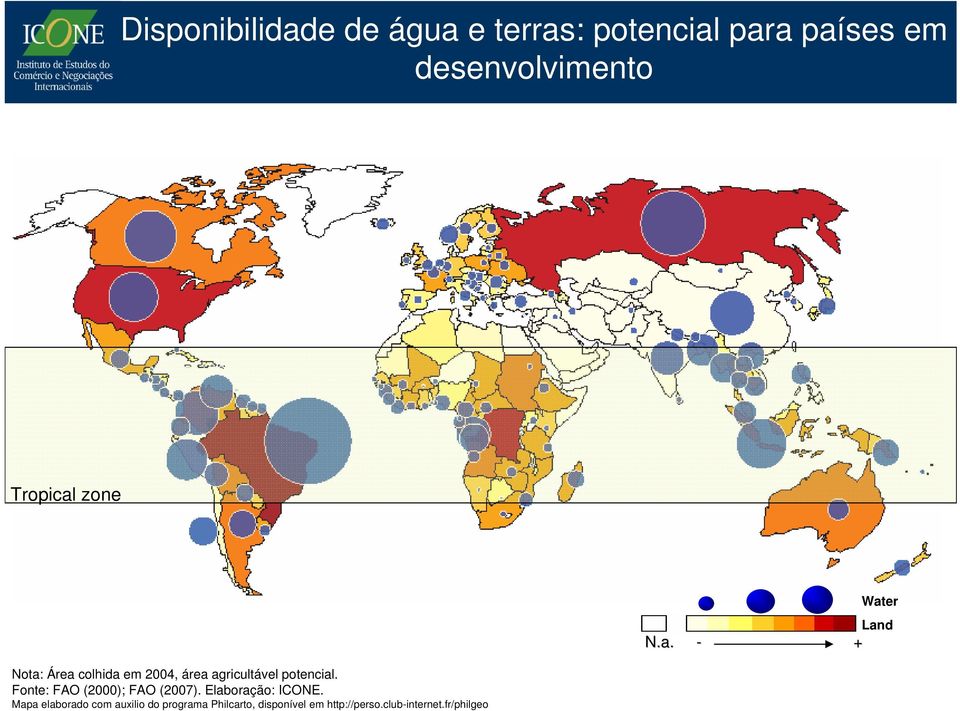 Fonte: FAO (2000); FAO (2007). Elaboração: ICONE.