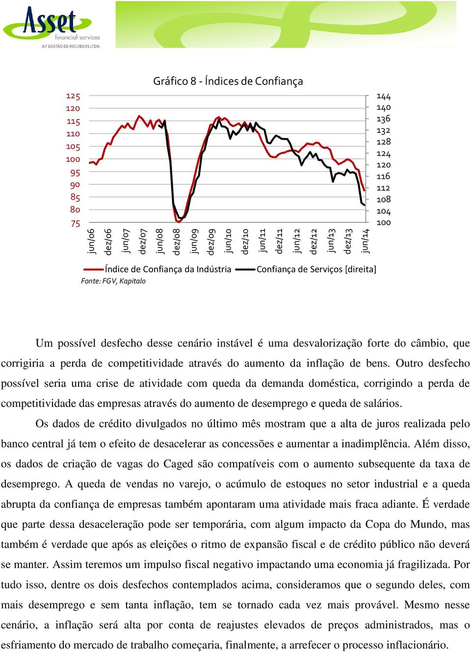 do câmbio, que corrigiria a perda de competitividade através do aumento da inflação de bens.