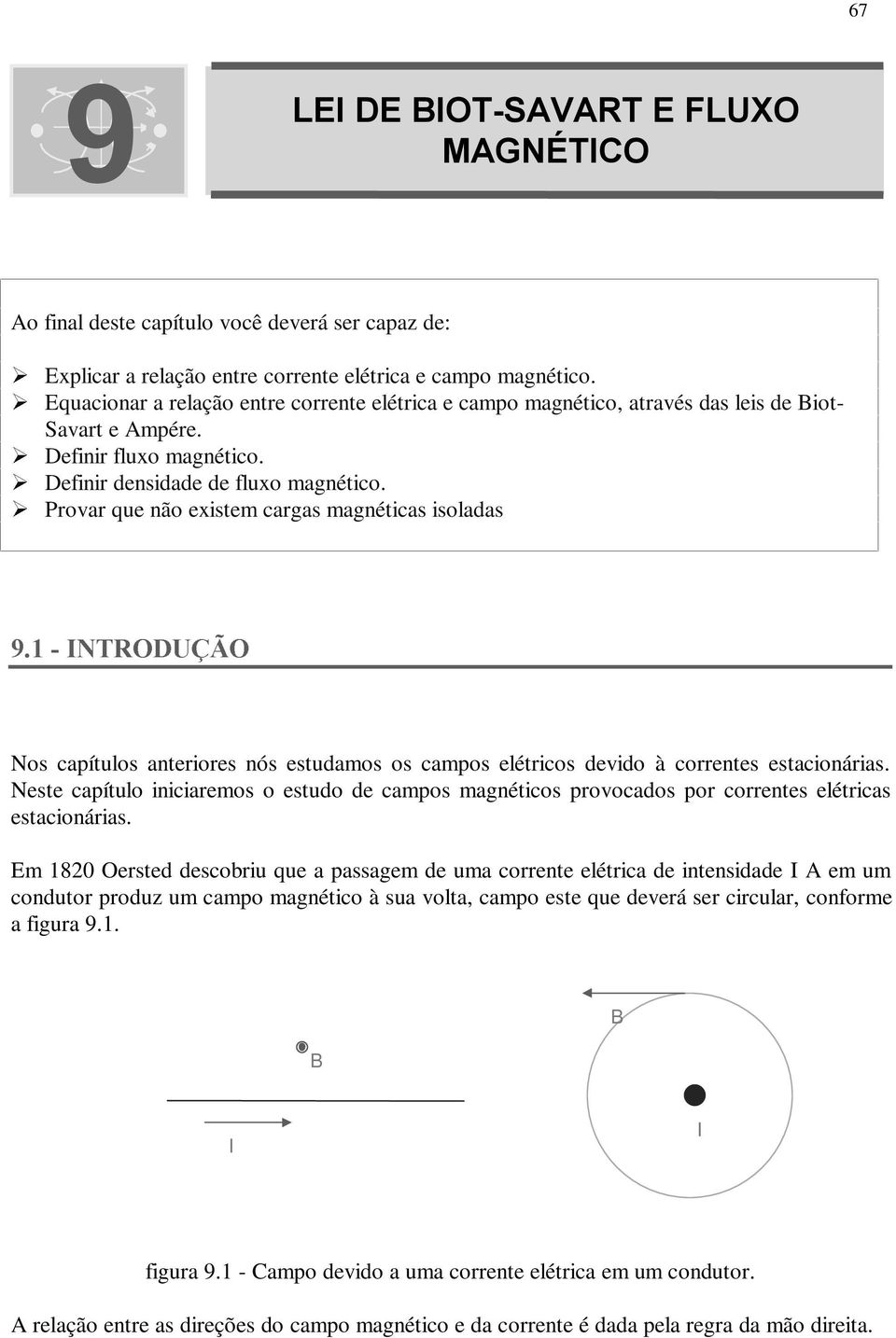 ½ Pova que não existem cagas magnéticas isoladas ÃÃ,175'8d Nos capítulos anteioes nós estudamos os campos eléticos devido à coentes estacionáias.