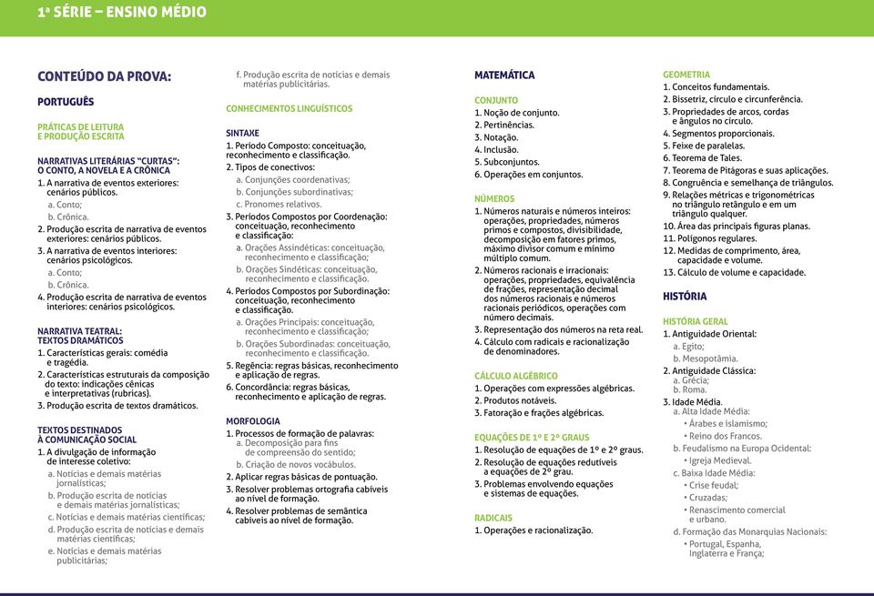 A narrativa de eventos interiores: cenários psicológicos. a. Conto; b. Crônica. 4. Produção escrita de narrativa de eventos interiores: cenários psicológicos. Narrativa teatral: textos dramáticos 1.