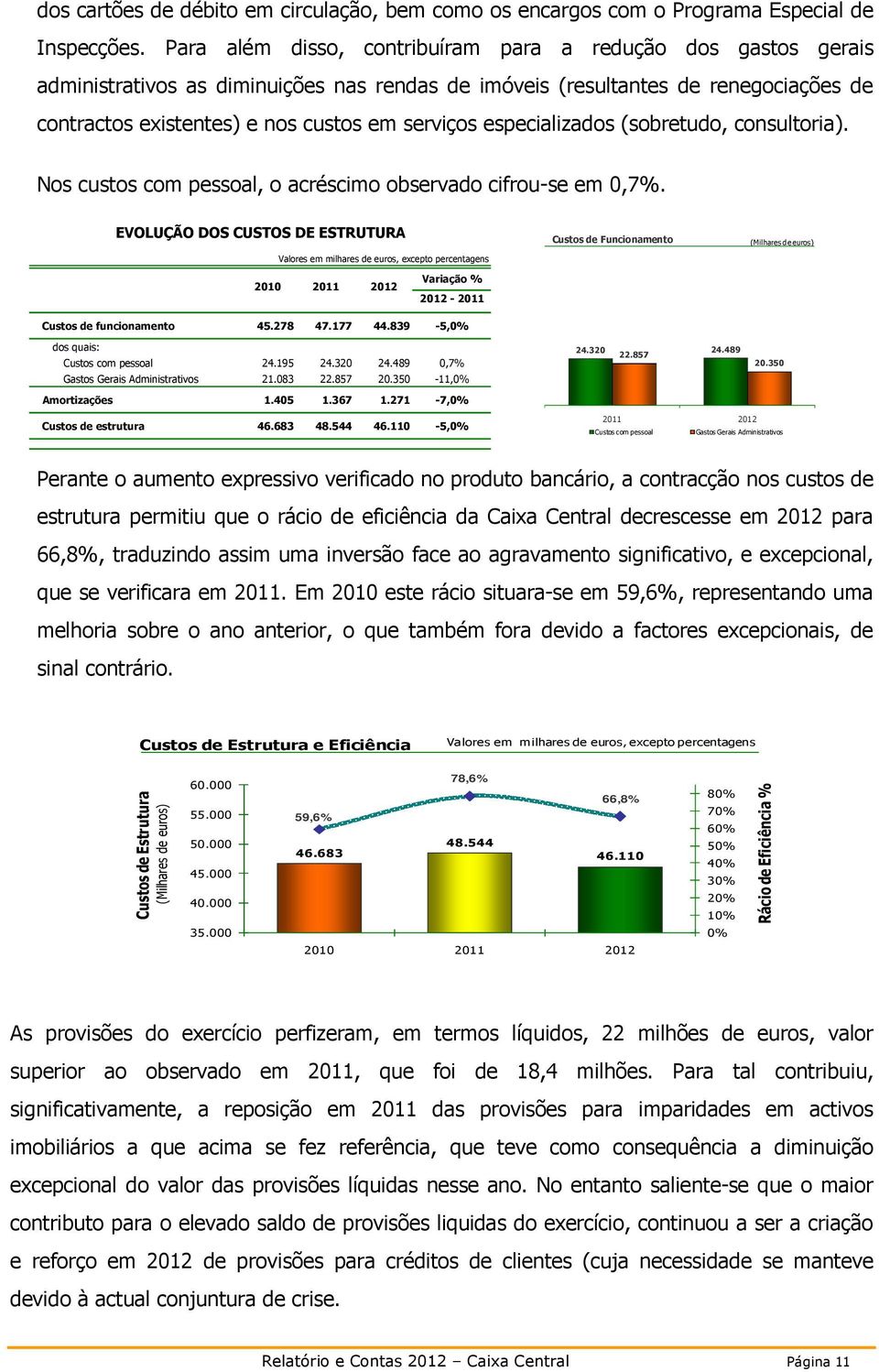 especializados (sobretudo, consultoria). Nos custos com pessoal, o acréscimo observado cifrou-se em 0,7%.