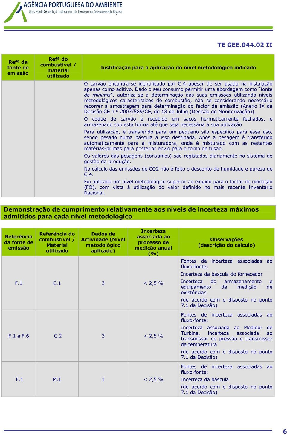 necessário recorrer a amostragem para determinação do factor de (Anexo IX da Decisão CE n.º 2007/589/CE, de 18 de Julho (Decisão de Monitorização)).