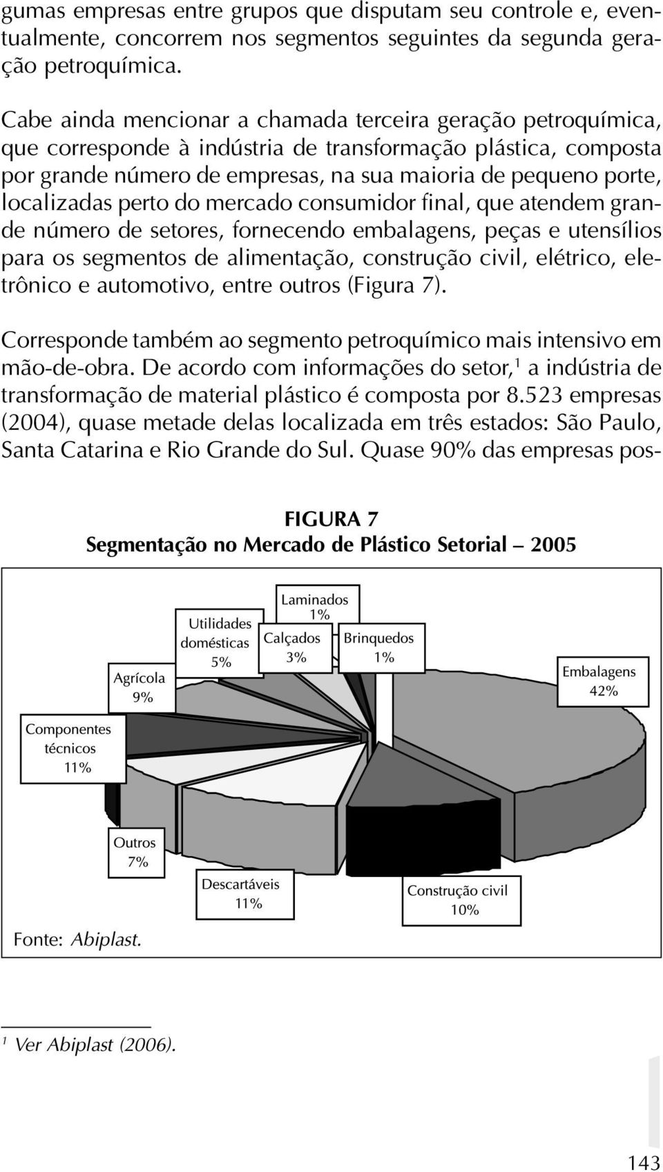 localizadas perto do mercado consumidor final, que atendem grande número de setores, fornecendo embalagens, peças e utensílios para os segmentos de alimentação, construção civil, elétrico, eletrônico