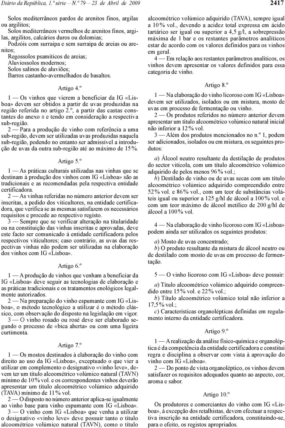 Podzóis com surraipa e sem surraipa de areias ou arenitos; Regossolos psamíticos de areias; Aluviossolos modernos; Solos salinos de aluviões; Barros castanho -avermelhados de basaltos. Artigo 4.