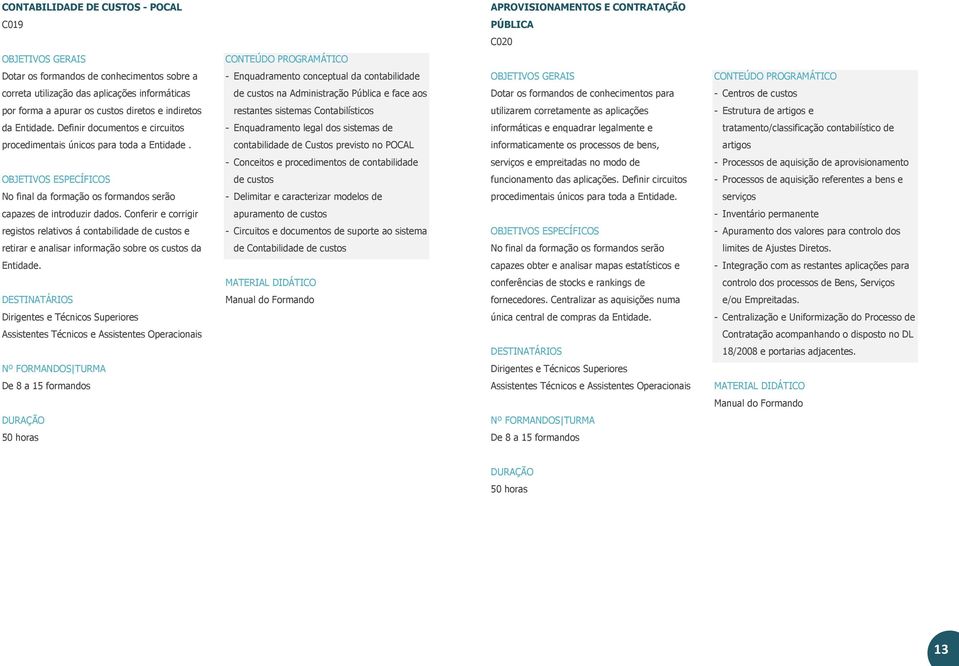 Contabilísticos utilizarem corretamente as aplicações - Estrutura de artigos e da Entidade.