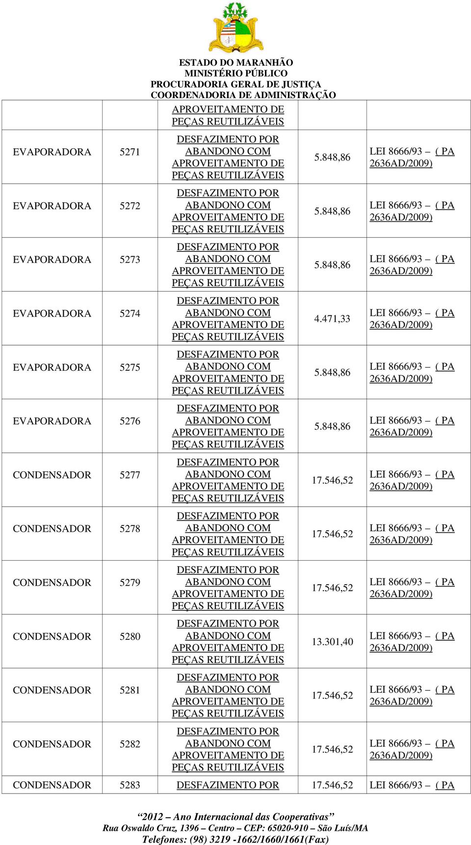 CONDENSADOR 5282 COM COM COM COM COM COM COM COM COM COM COM COM 5.848,86 5.848,86 5.848,86 4.