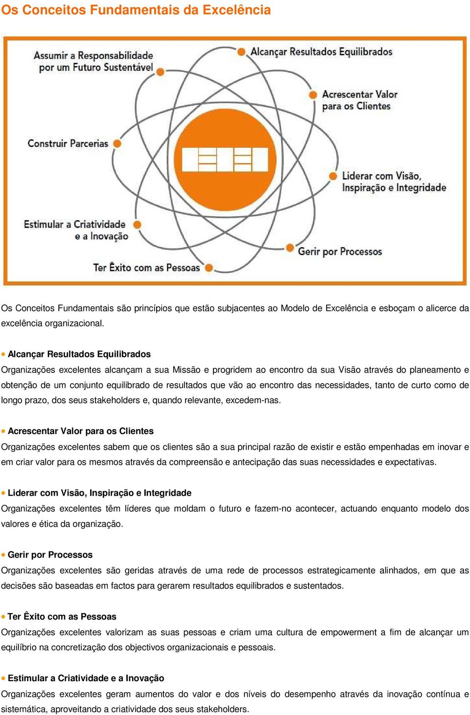 ao encontro das necessidades, tanto de curto como de longo prazo, dos seus stakeholders e, quando relevante, excedem-nas.