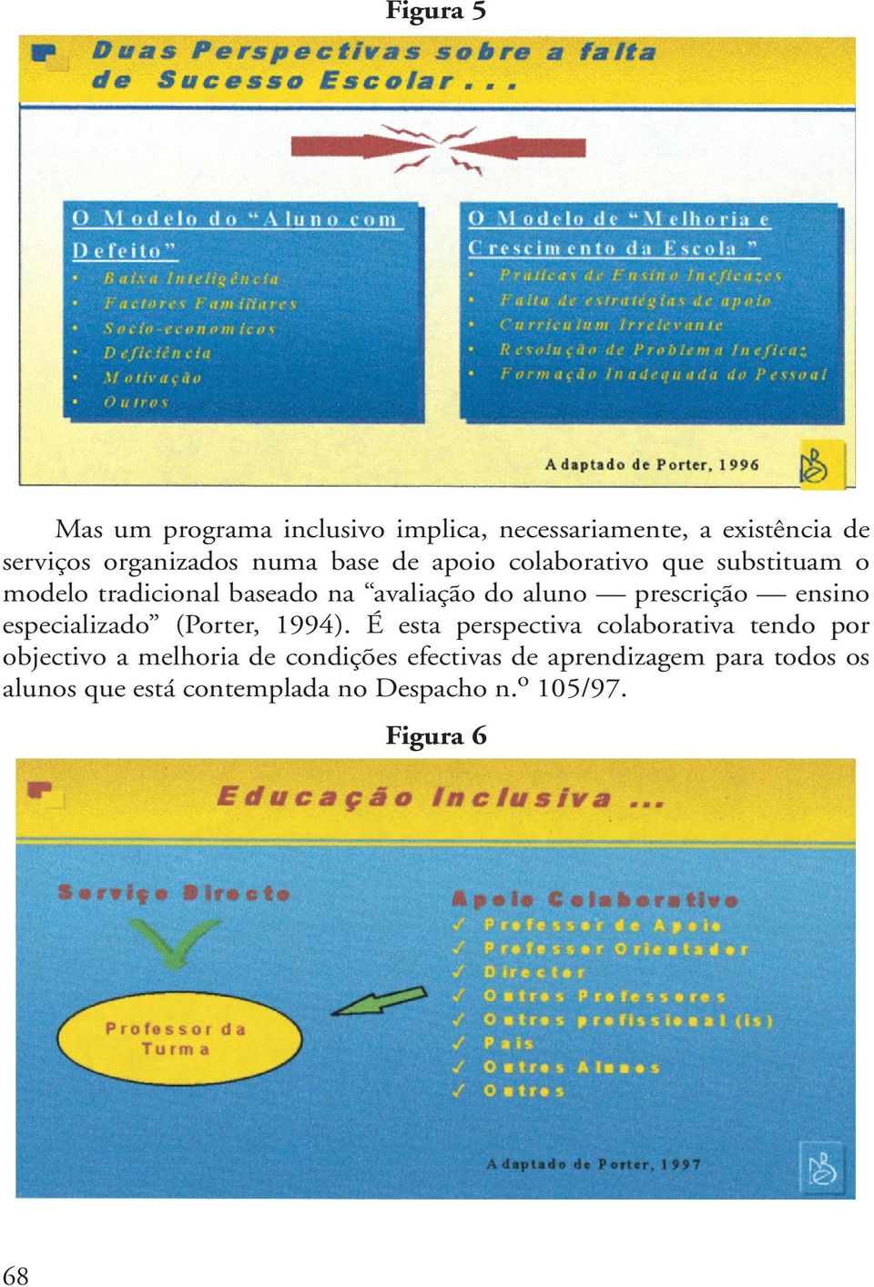 ensino especializado (Porter, 1994).