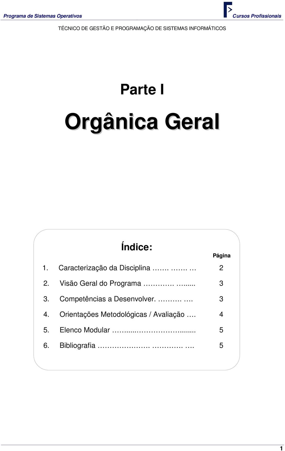 Visão Geral do Programa.... 3 3.