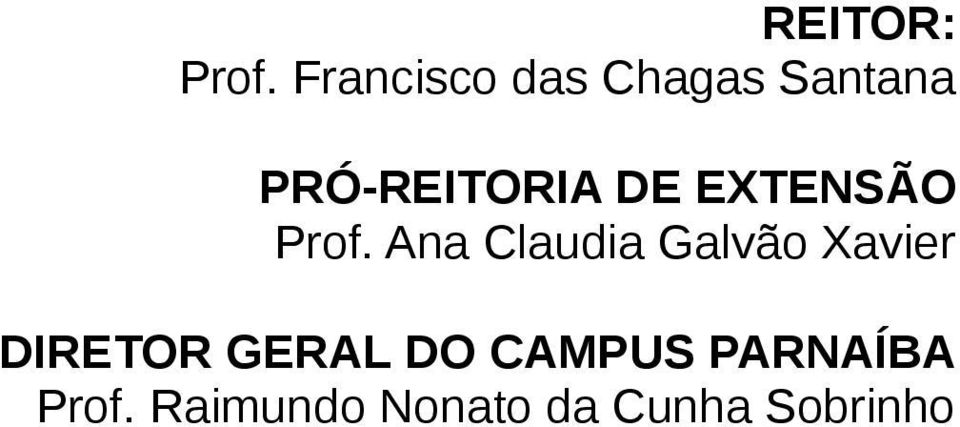 DE EXTENSÃO Prof.
