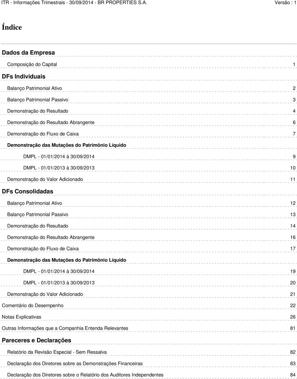 Consolidadas Balanço Patrimonial Ativo 12 Balanço Patrimonial Passivo 13 Demonstração do Resultado 14 Demonstração do Resultado Abrangente 16 Demonstração do Fluxo de Caixa 17 Demonstração das