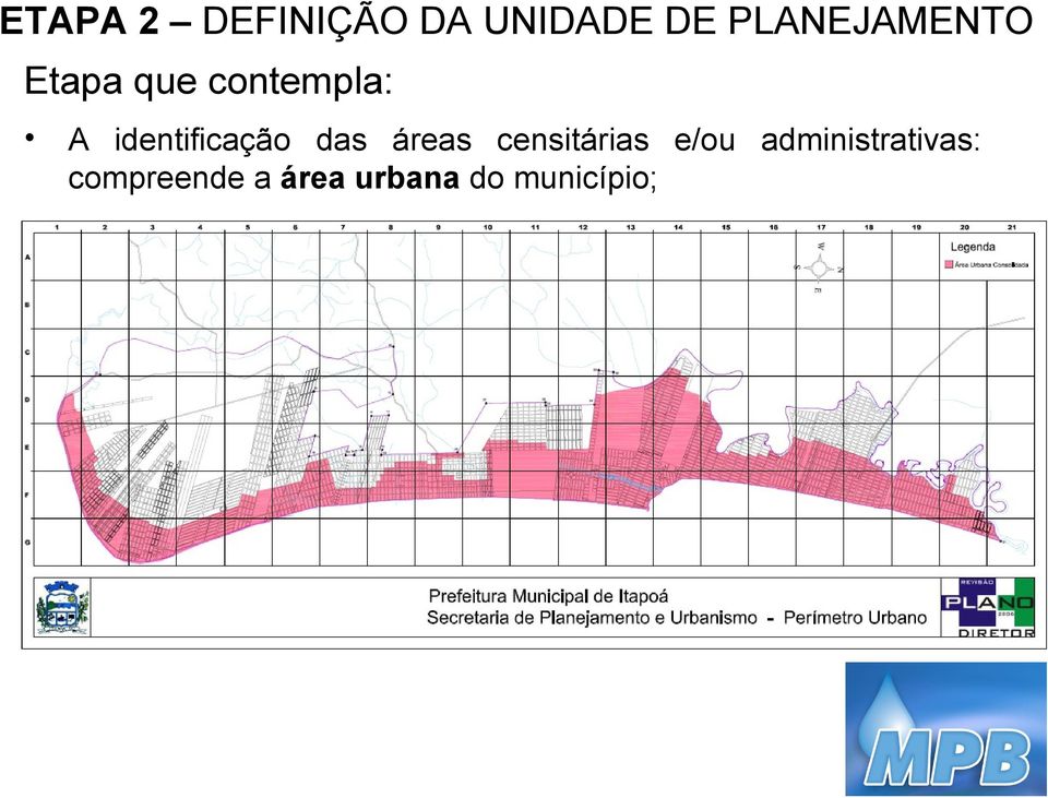 identificação das áreas censitárias e/ou