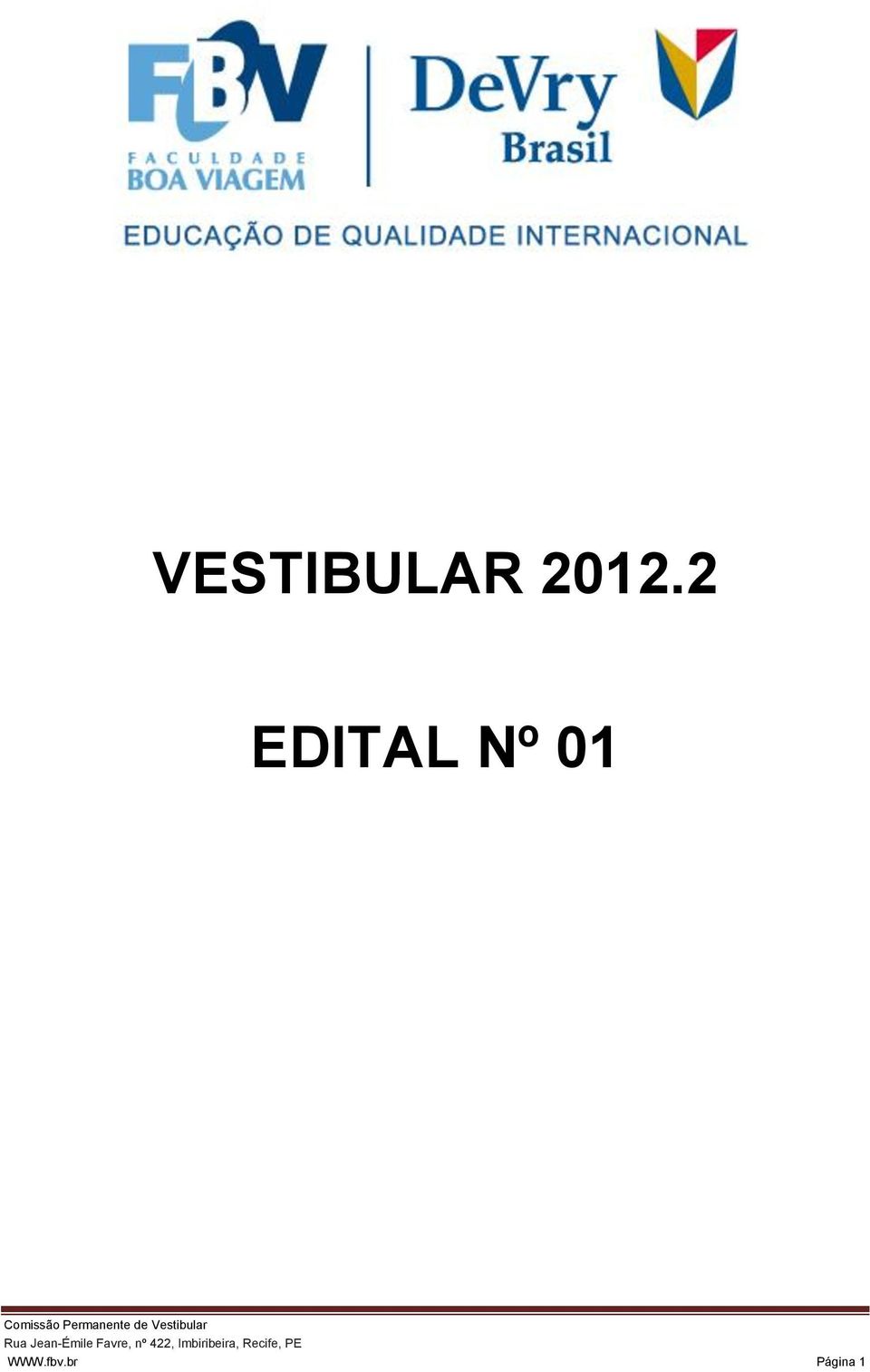 EDITAL Nº 01