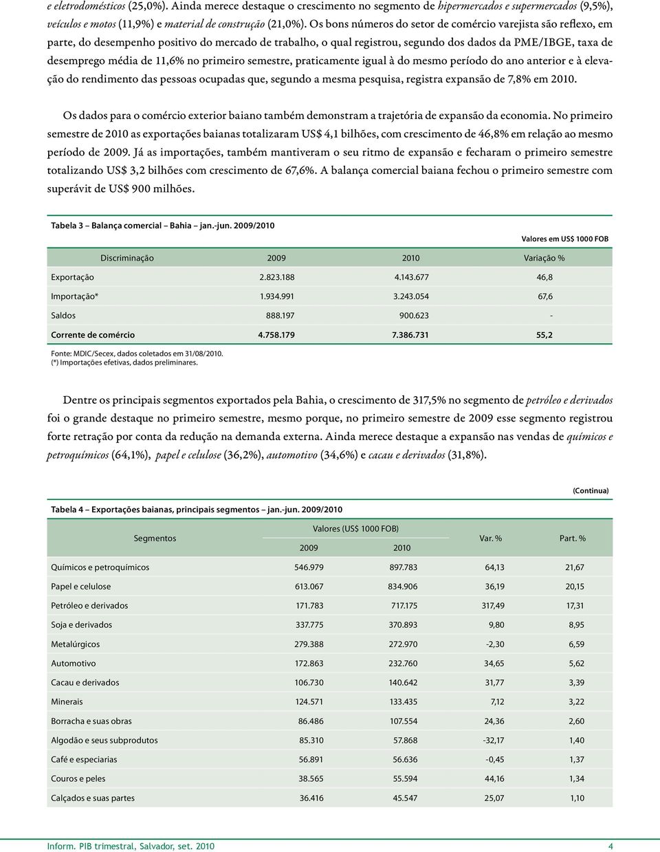 no primeiro semestre, praticamente igual à do mesmo período do ano anterior e à elevação do rendimento das pessoas ocupadas que, segundo a mesma pesquisa, registra expansão de 7,8% em 2010.