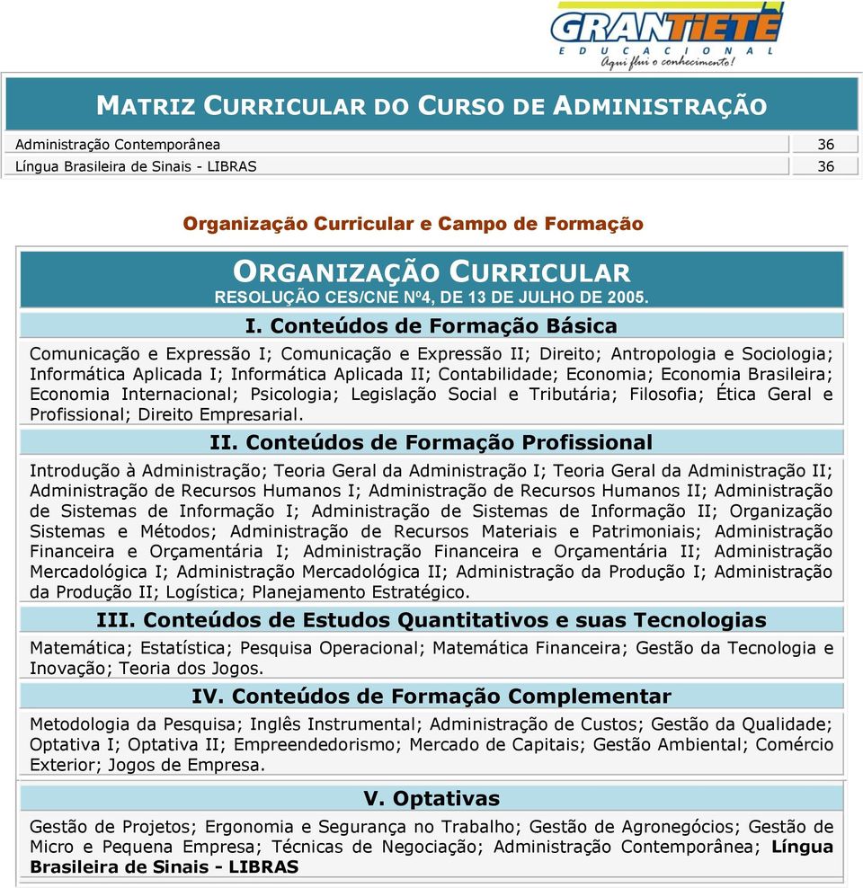 Economia Brasileira; Economia Internacional; Psicologia; Legislação Social e Tributária; Filosofia; Ética Geral e Profissional; Direito Empresarial. II.