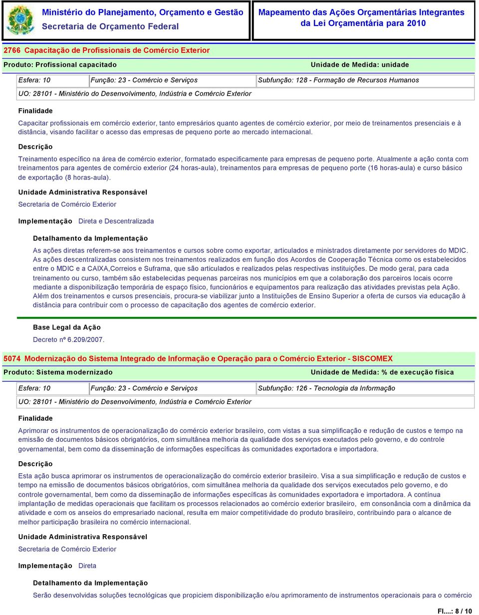 ao mercado internacional. Treinamento específico na área de comércio exterior, formatado especificamente para empresas de pequeno porte.