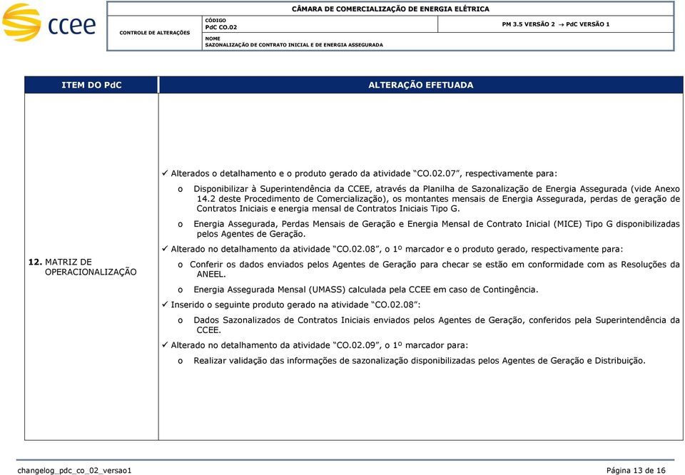 2 deste Prcediment de Cmercializaçã), s mntantes mensais de Energia Assegurada, perdas de geraçã de Cntrats Iniciais e energia mensal de Cntrats Iniciais Tip G.