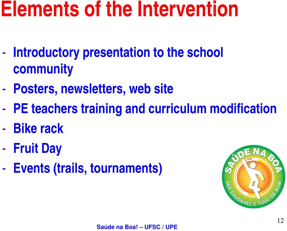 newsletters, web site - PE teachers training i and