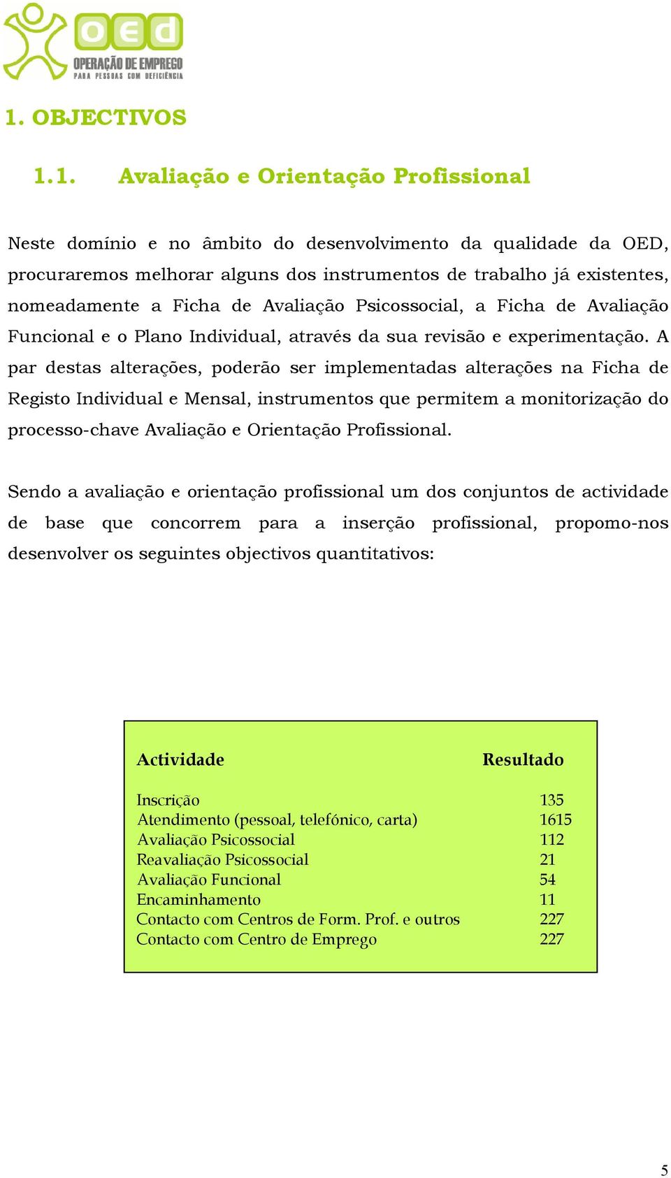 A par destas alterações, poderão ser implementadas alterações na Ficha de Registo Individual e Mensal, instrumentos que permitem a monitorização do processo-chave Avaliação e Orientação Profissional.