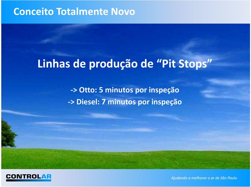 produção de PitStops -> Otto: 5 minutos